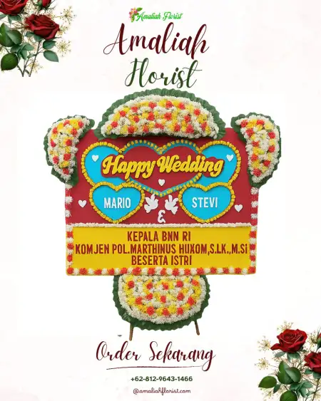 Papan Bunga Pernikahan Walelagama